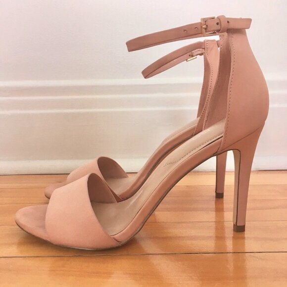 Aldo Light Pink Leather Stiletto High Heel Sandals - Picture 2 of 5